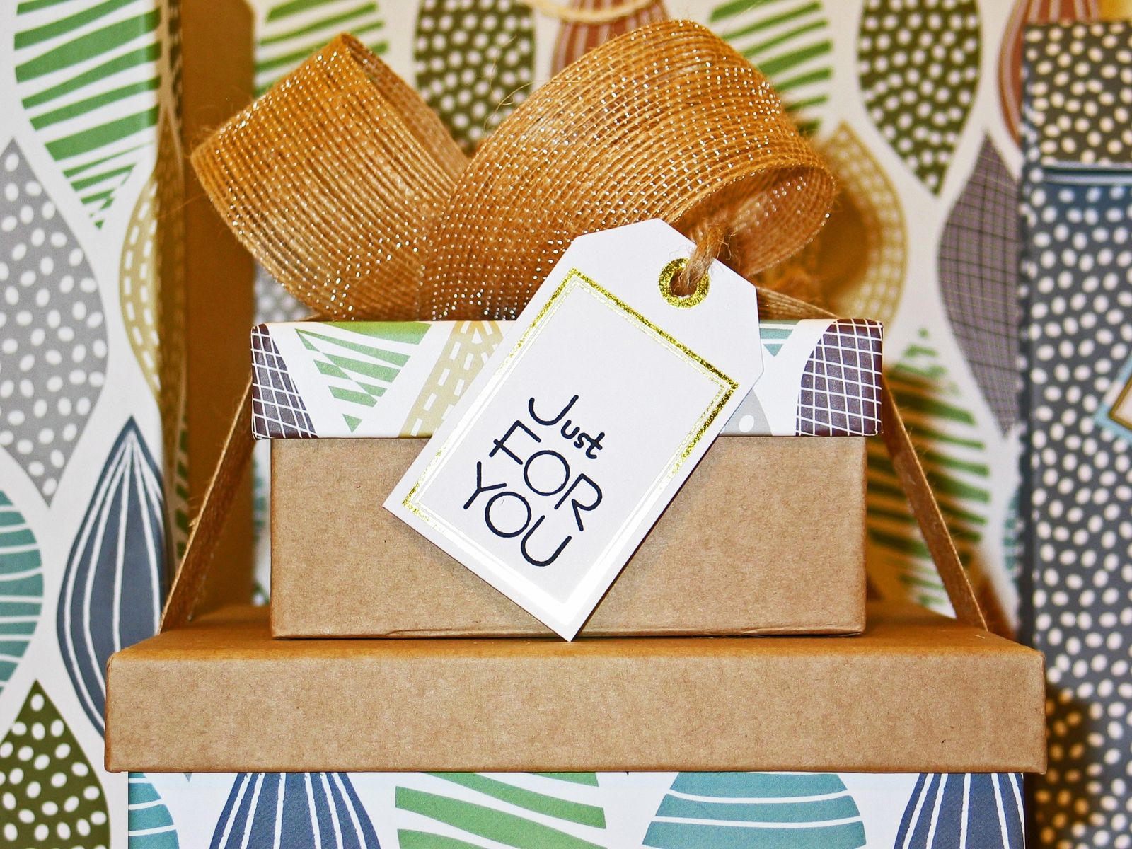 A wrapped gift box with a just for you tag, representing a medical practice social media giveaway