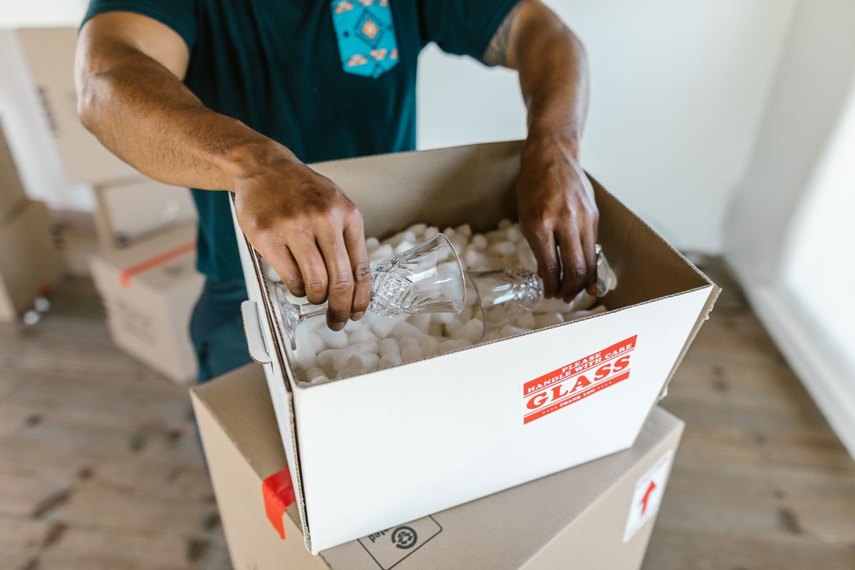 Boxes being packed for a medical practice office move that affects Google ranking