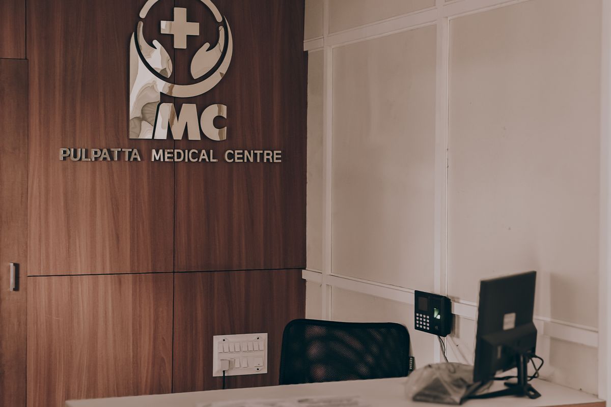 Modern medical practice reception area at a new second location waiting to be filled with patients