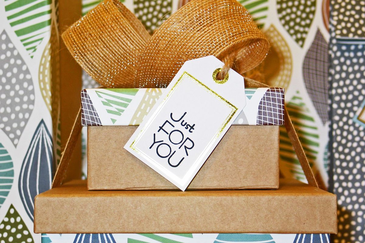 Wrapped gift boxes, the kind of prize a medical practice might offer in a social media giveaway